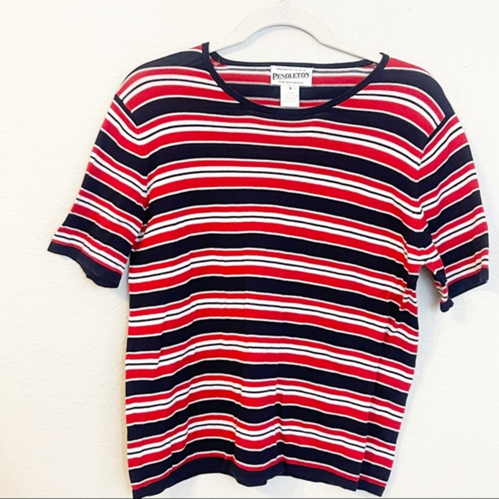 Vintage‎ Pendleton Mercerized Cotton Stripe Tee